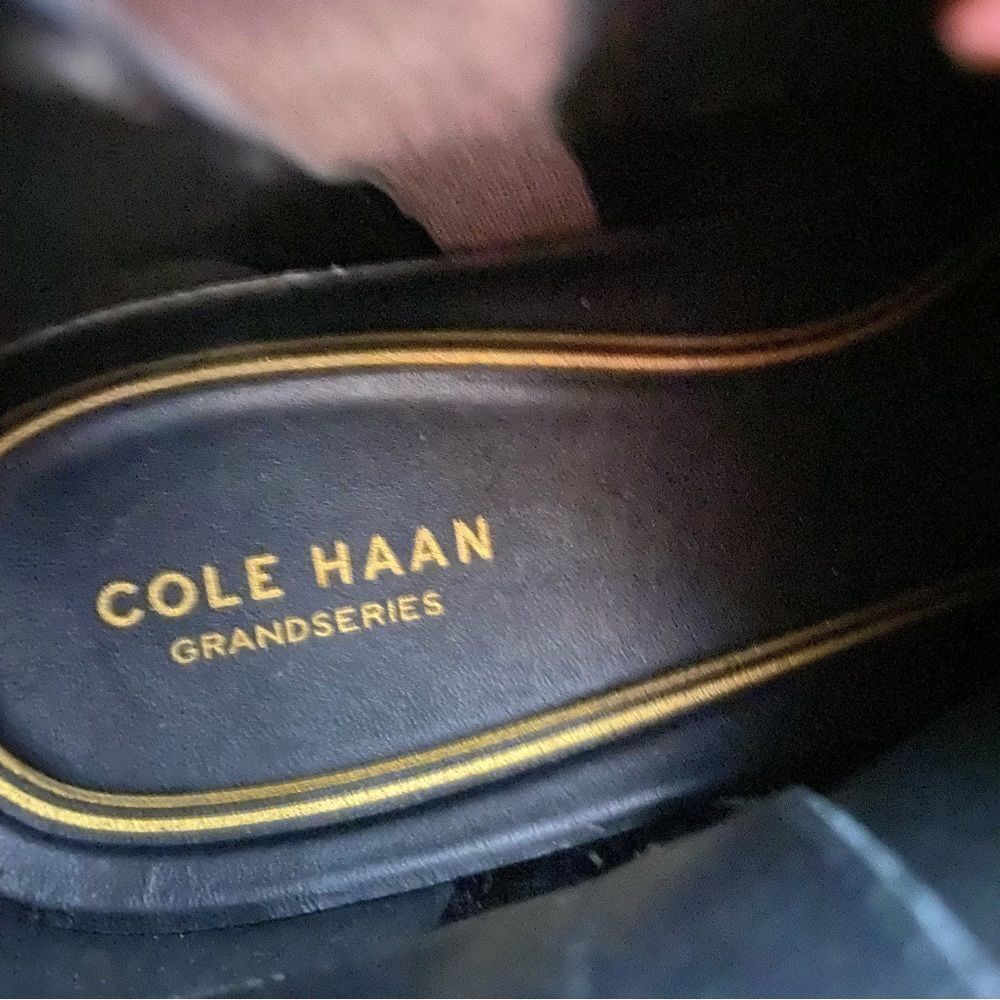 NEW Cole Haan Grand Ambition Holland gray leather block heel booties 10.5 - Picture 11 of 13